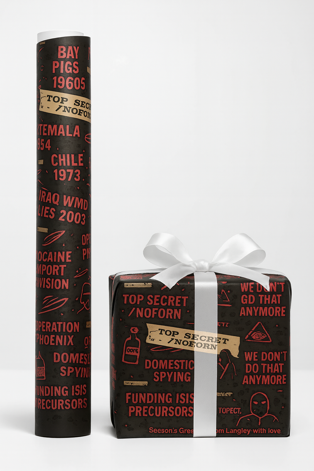 CIA Redacted Christmas Wrapping Paper